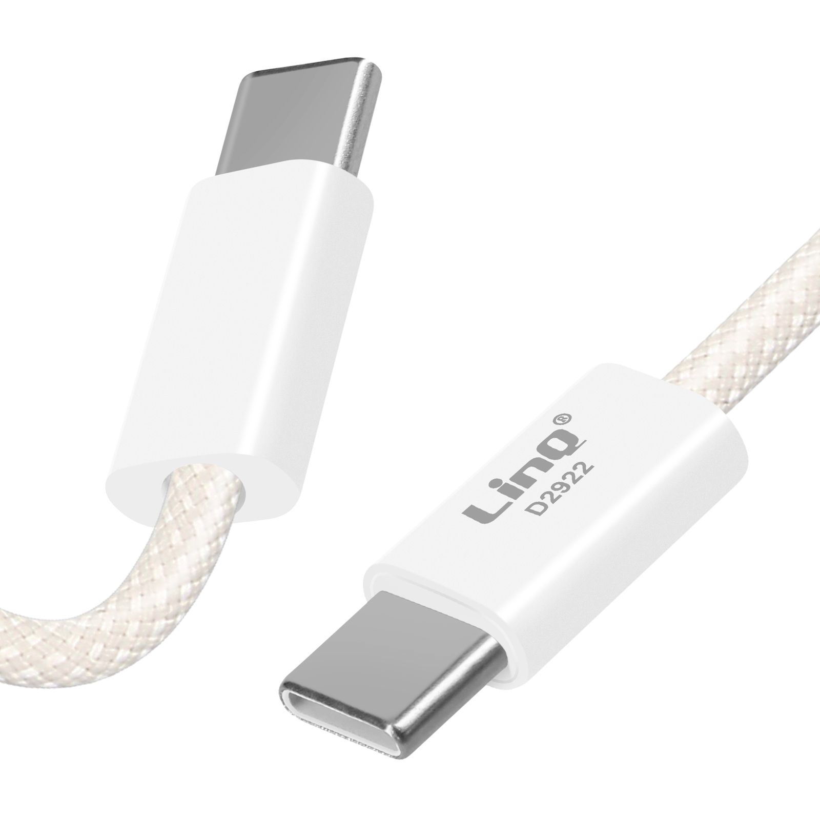 LinQ 60W USB-C to USB-C Cable, 2m, White