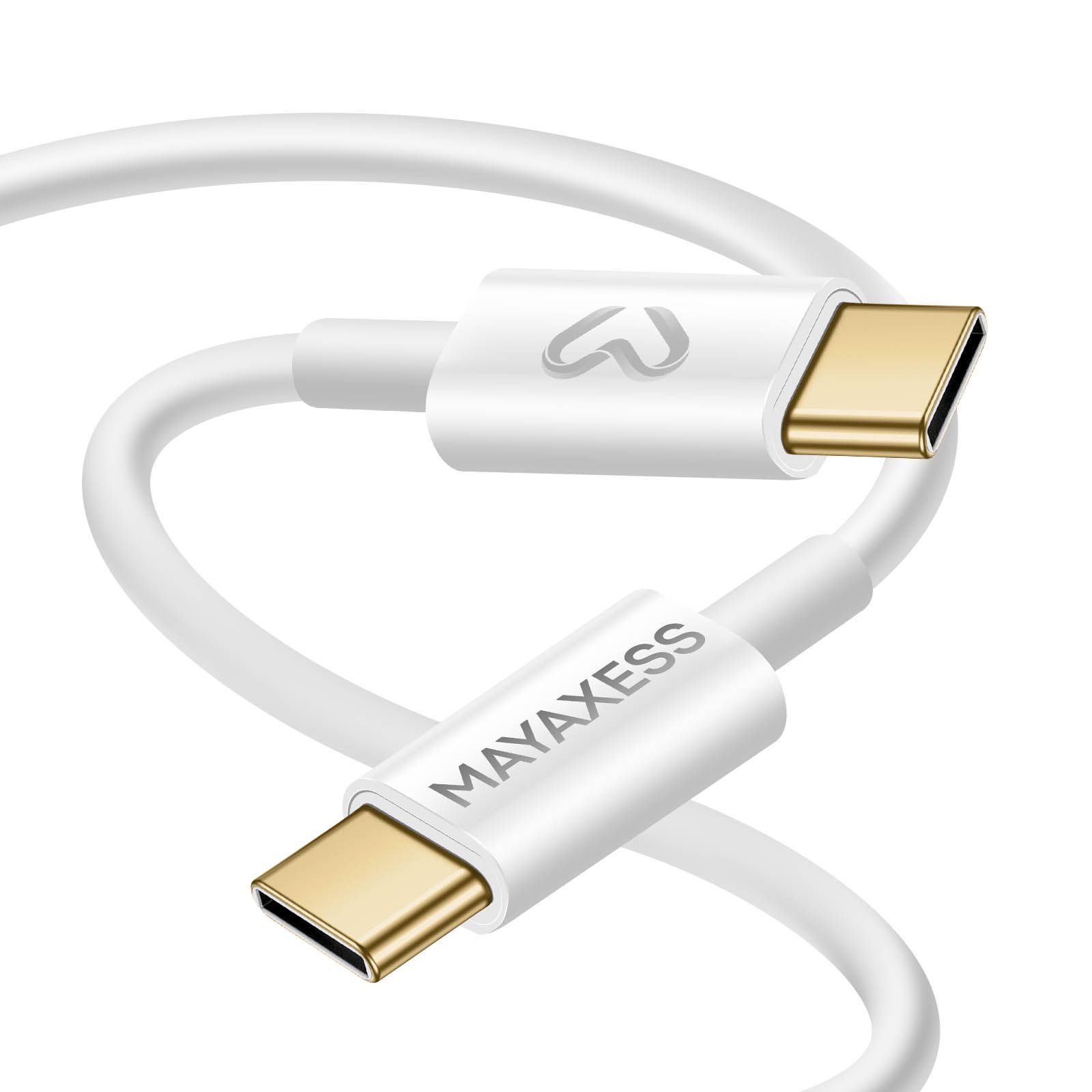 Mayaxess 20W USB-C to USB-C Fast Charging Cable, White