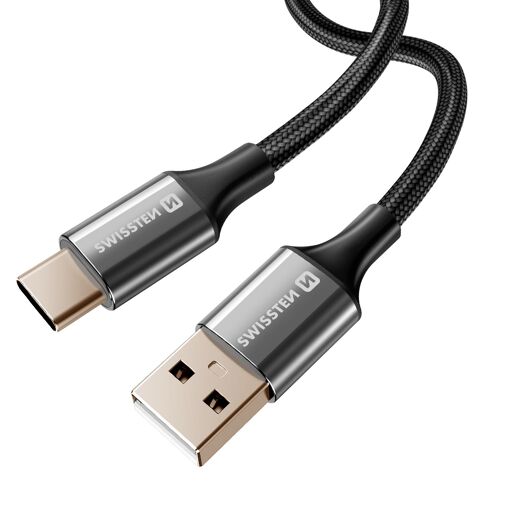 Câble USB vers USB-C Swissten Noir