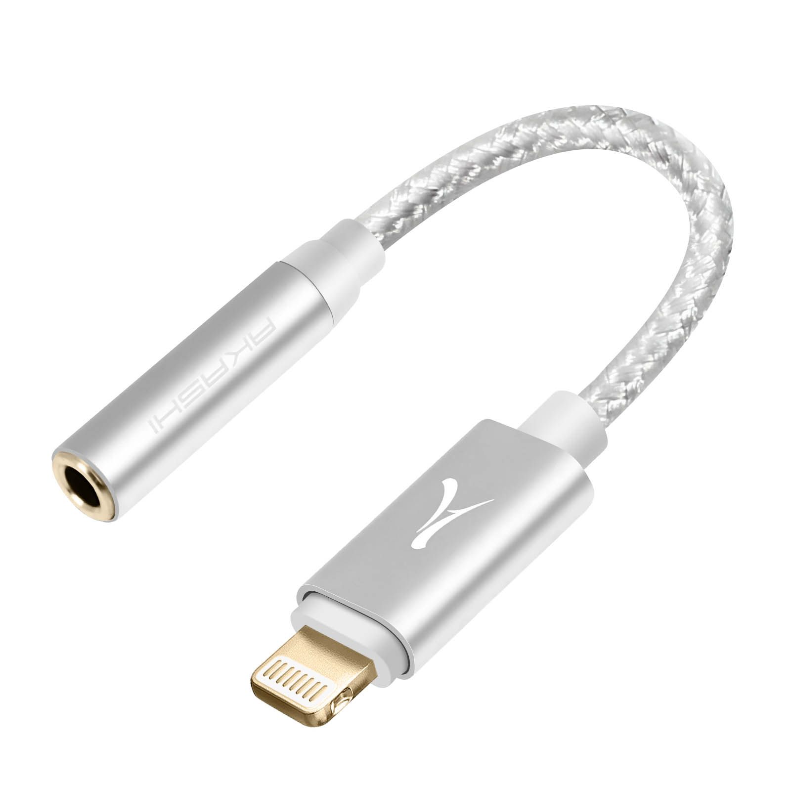 Akashi Lightning to 3.5mm Jack Adapter - Silver