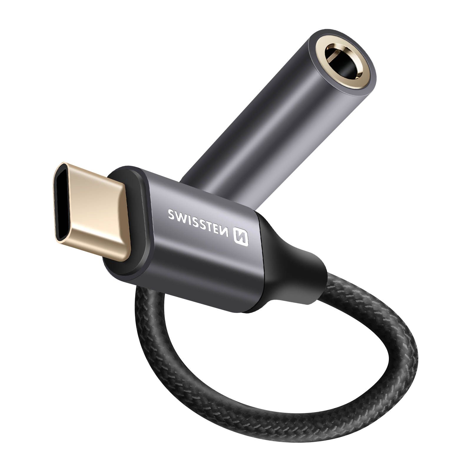 Swissten Audio Adapter USB-C to 3.5mm Jack for Smartphones and Tablets, Black
