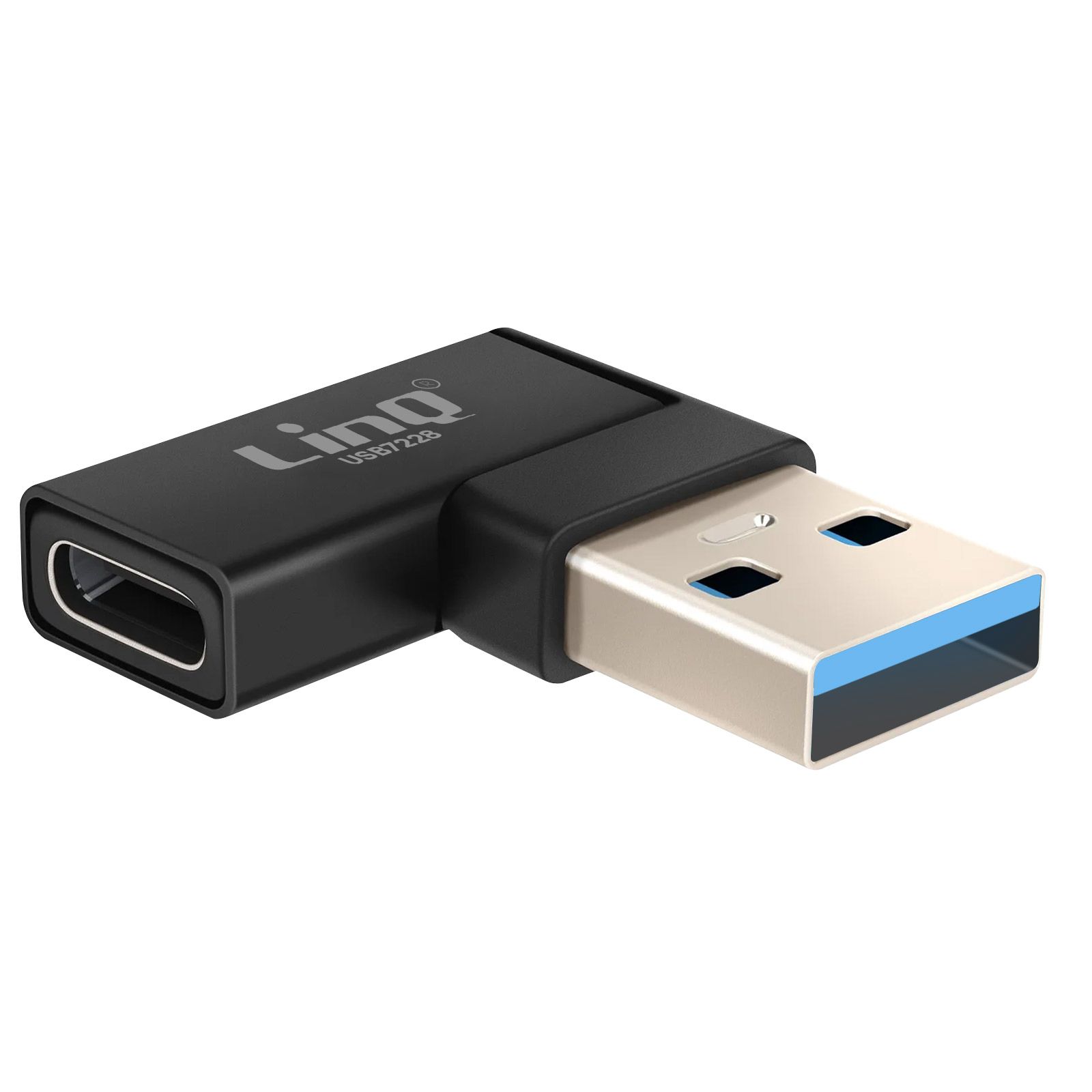 LinQ USB-C to USB-A Left Angle Adapter