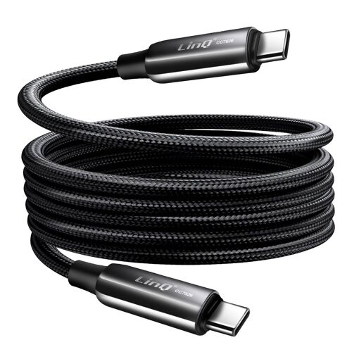 Câble LinQ USB-C vers USB-C 5A, 240W Livraison d'Alimentation, 2m - Noir