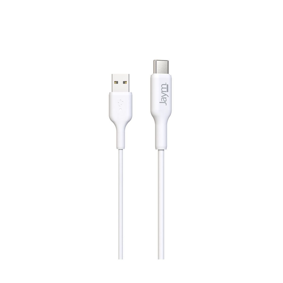 Cable JAYM USB-C a USB 2.4A Carga y Sincronización 2m Blanco