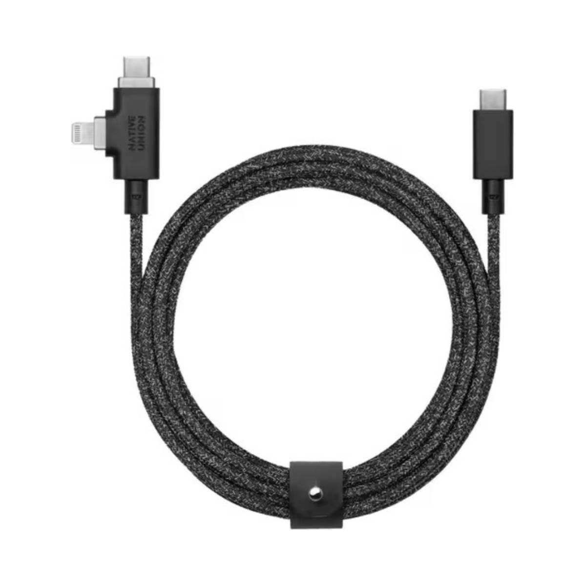 Native Union Belt Duo Pro 240W Universal Charge Cable, Black