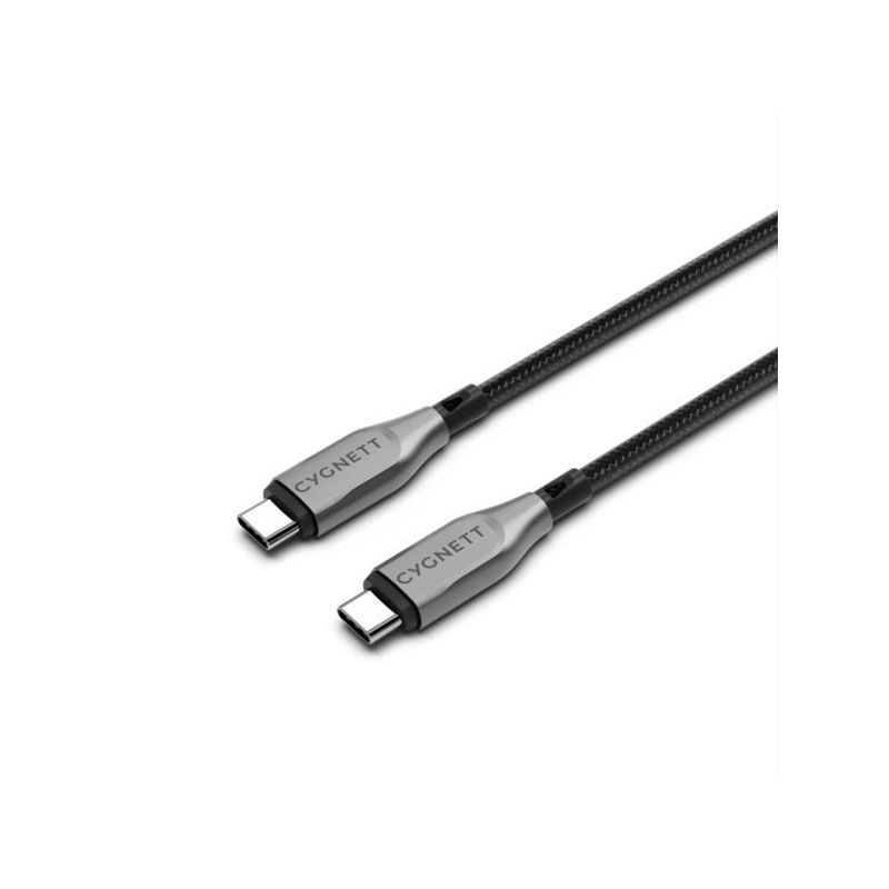 Cygnett 100W USB-C to USB-C Armored Charge & Sync Cable 2m Black