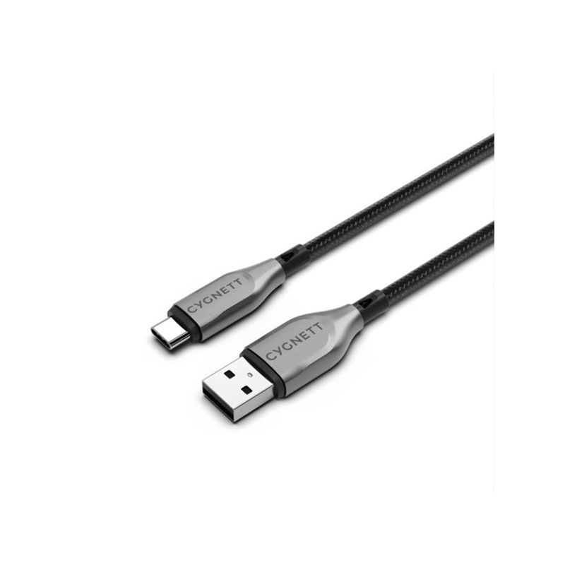 Cygnett 60W Armored USB-C to USB-A Cable (1m) - Black