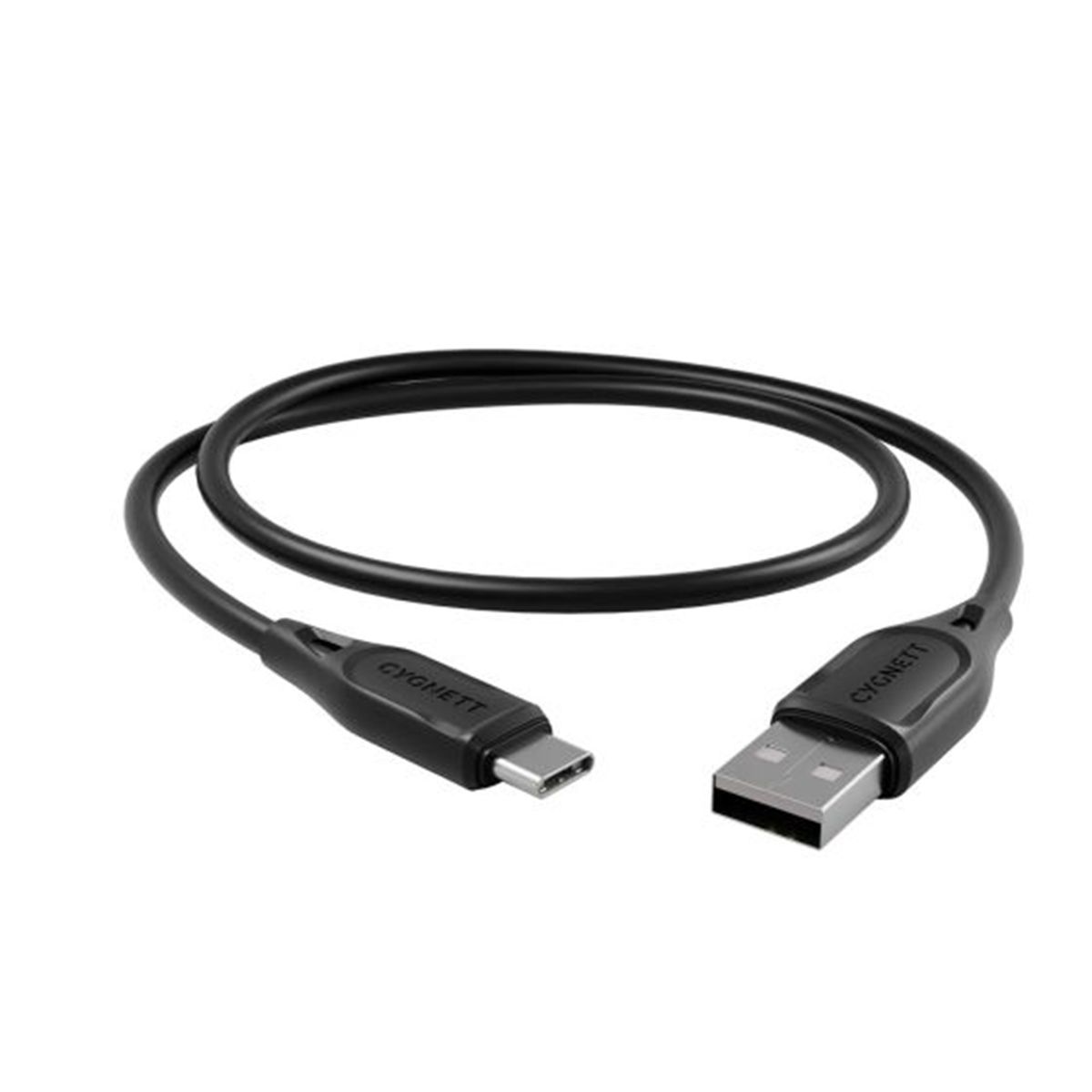 Câble de chargement et de transfert Cygnett Essentiels USB-C vers USB-A 3A 60W 1m Noir