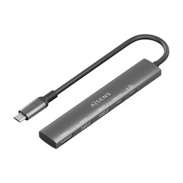 AISENS Type-C Docking Station with USB 3.2 Gen 1 (3.1 Gen 1) - Grey