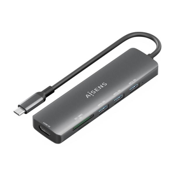 AISENS USB-C Docking Station, Grey