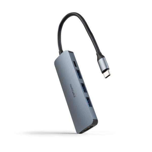 Nano Cable 10.16.4605 USB-C Docking Station with Cable, 100W, Gray