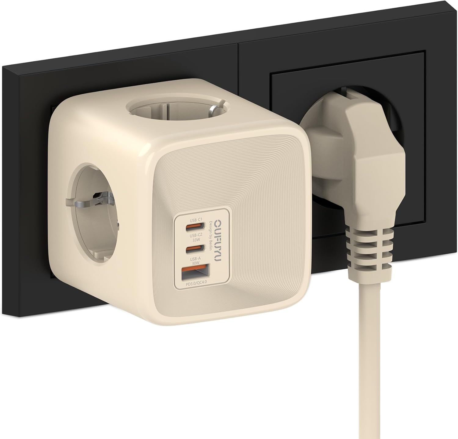 MAEC GROUPE CAHORS 7-in-1 USB Wall Charger with Multiple Sockets