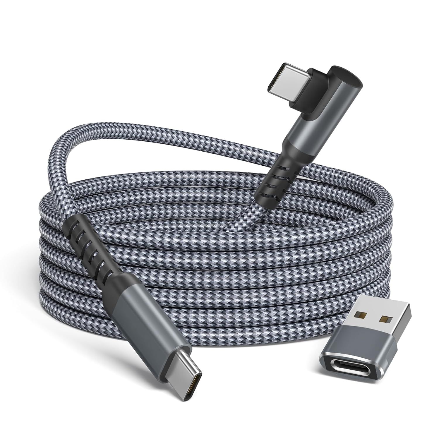 Theoo USB-C to USB-C Cable 100W with Right Angle for Macbook, iPhone & More