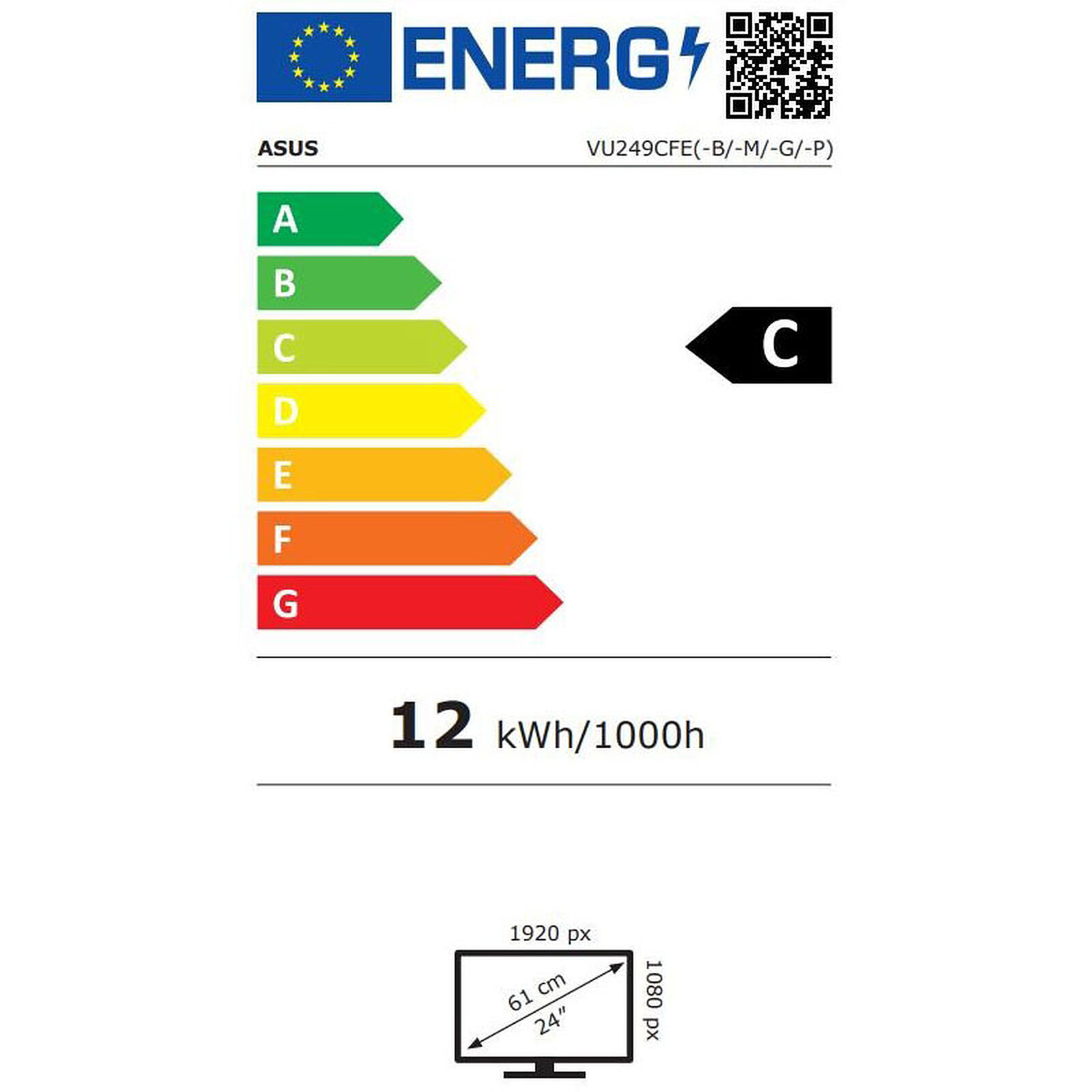 ASUS 23.8" LED - VU249CFE-B
