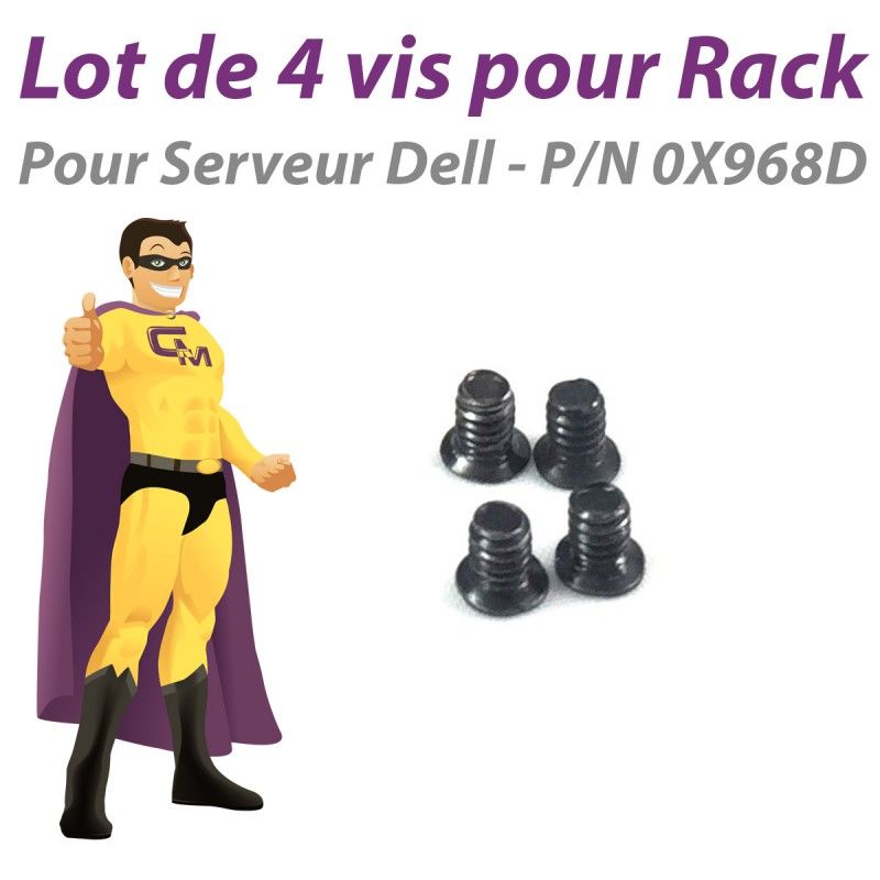Tornillos para montaje en rack Dell 0X968D (juego de 4)