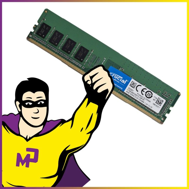 Crucial 4GB DDR4 RAM (CT4G4DFS8213, PC4-17000, 2133MHz, CL15)