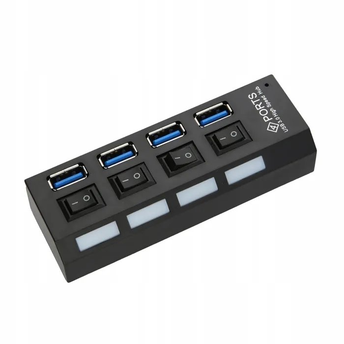 Hub USB 3.0 PAWONIK de 4 puertos - Negro