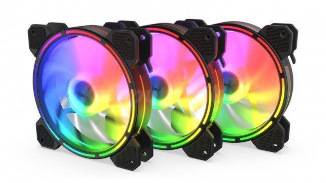 KRUX Lunar ARGB Fan Kit (3x 120mm, White, ARGB)