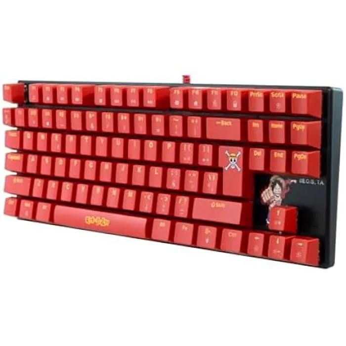 FRTEC Gaming Mechanical Keyboard - One Piece Luffy - TKL - Red LED Backlighting - Anti-Ghosting