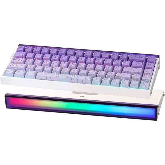 UNDERSCORE Hero68 HE Gaming Keyboard, 0.01mm Adjustable, Hall Switch 8kHz, RGB Box, 65% QWERTY, Purple