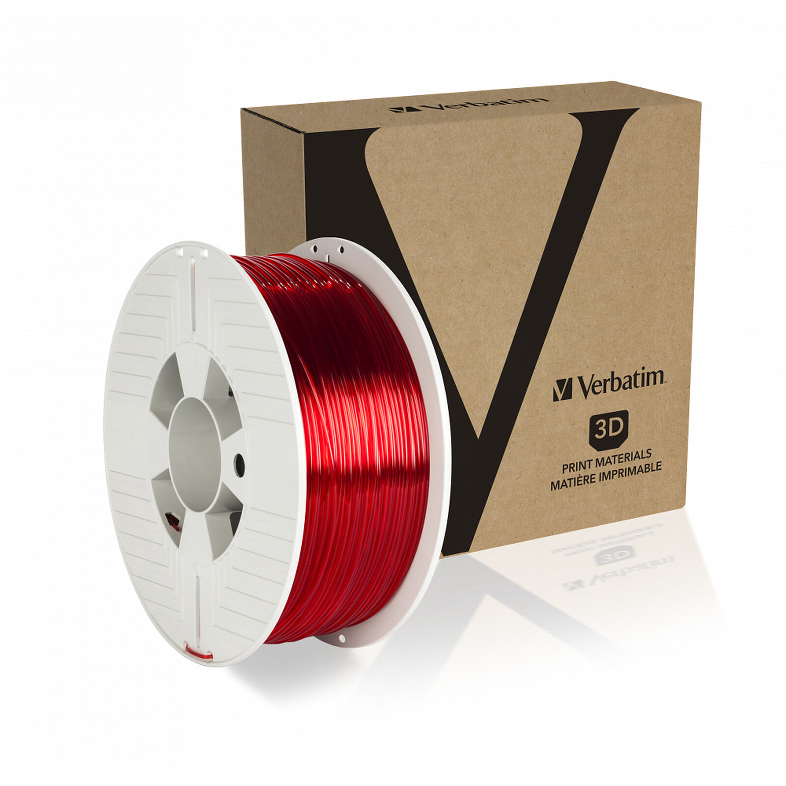 Verbatim PET-G 1.75 mm 1 Kg - Red transparent