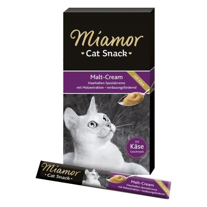 Miamor Cat Digestive Supplement - 11 x 90g Packs - Malt-Cream & Cheese Flavor
