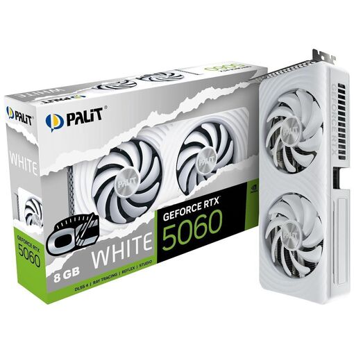 Palit GeForce RTX 5060 Blanc OC, 8 Go GDDR7