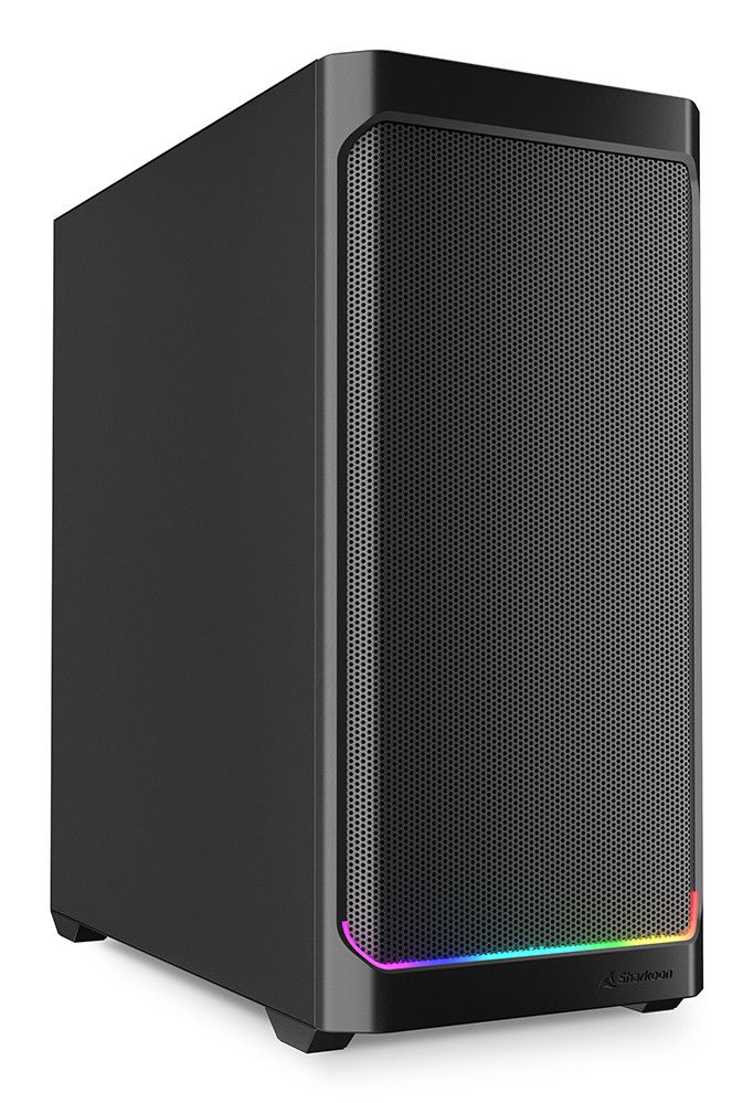Sharkoon AK4 RGB Strip Midi Tower Case, Black