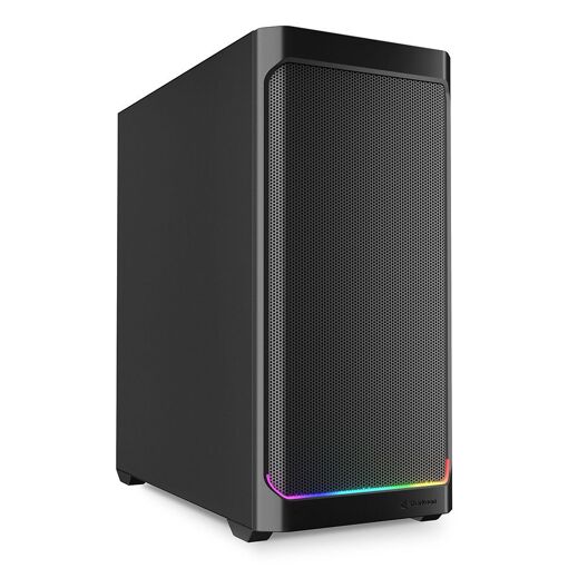 Sharkoon AK4 RGB Strip Midi Tower Case, Black