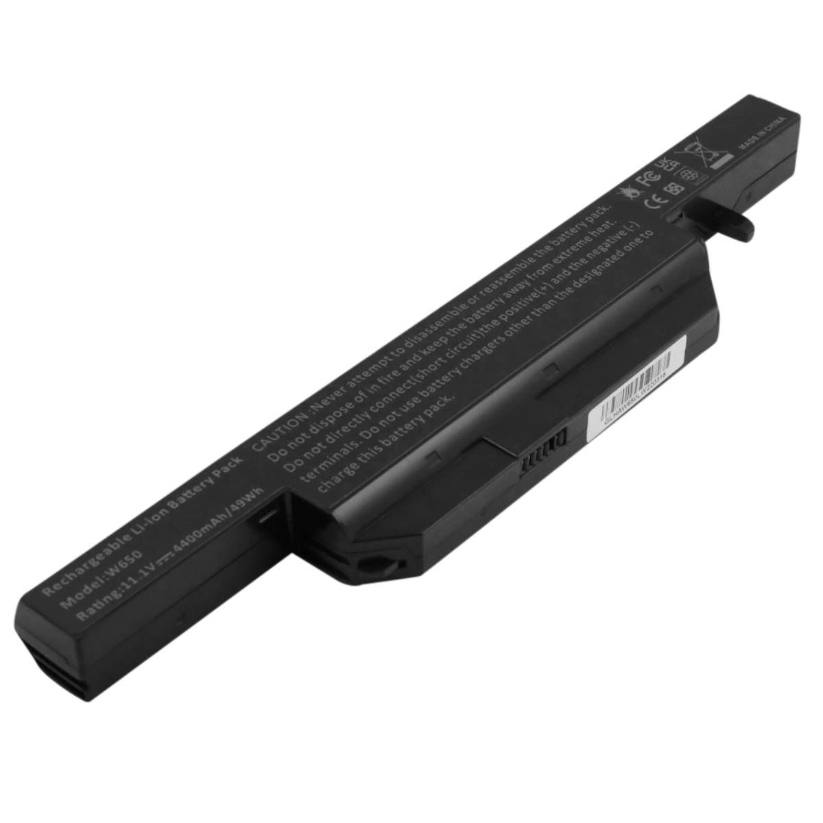 Batería de repuesto Avizar de 11,1V 4400mAh Li-ion para serie Clevo W650