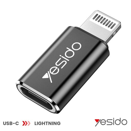 Yesido USB-C to Lightning Adapter - Black/Silver