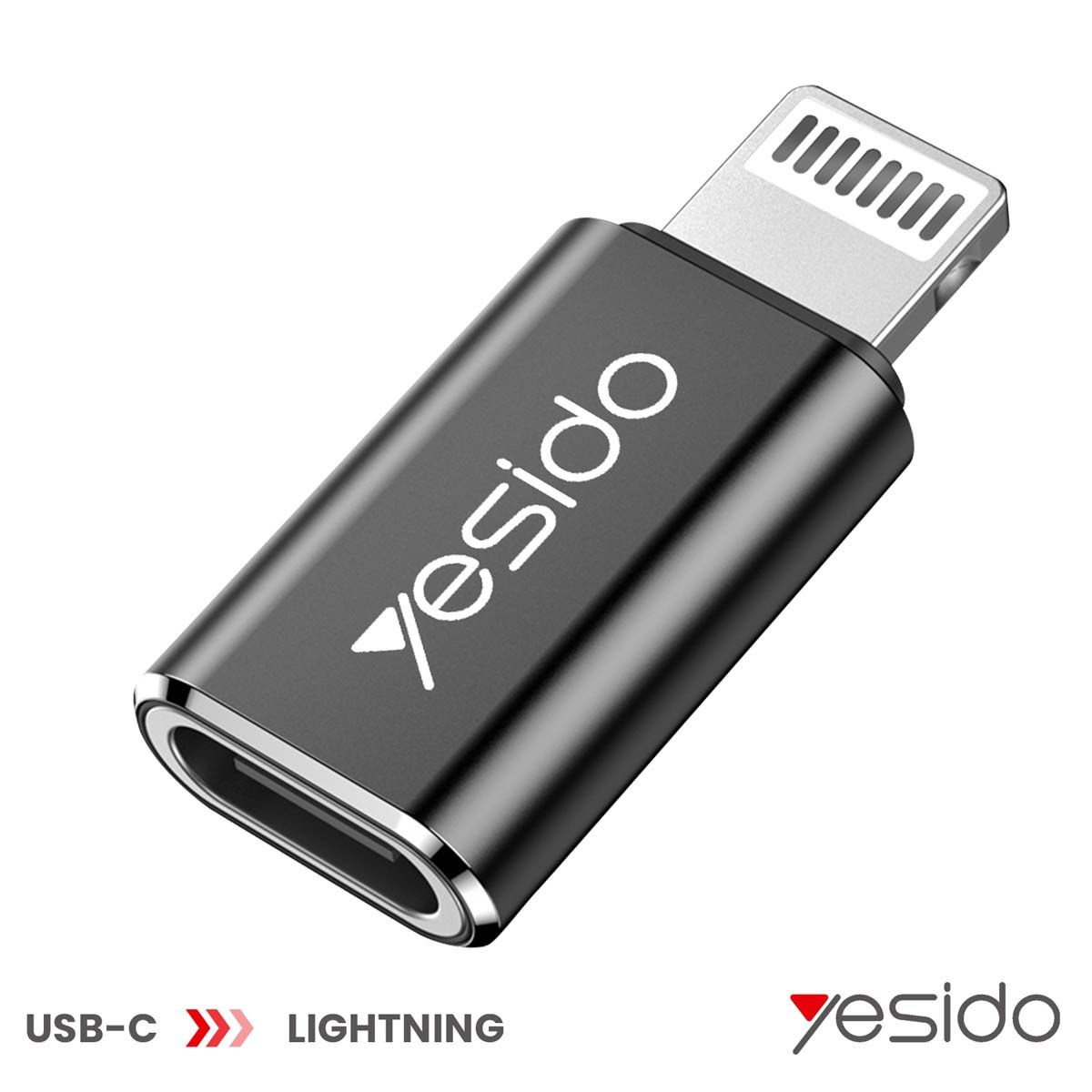 Yesido USB-C to Lightning Adapter - Black/Silver