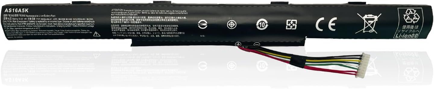 Batería de ion de litio AOAL 41,4Wh, 14,8V para modelos Acer Aspire E15/E5-475/E5-575 (varios modelos)