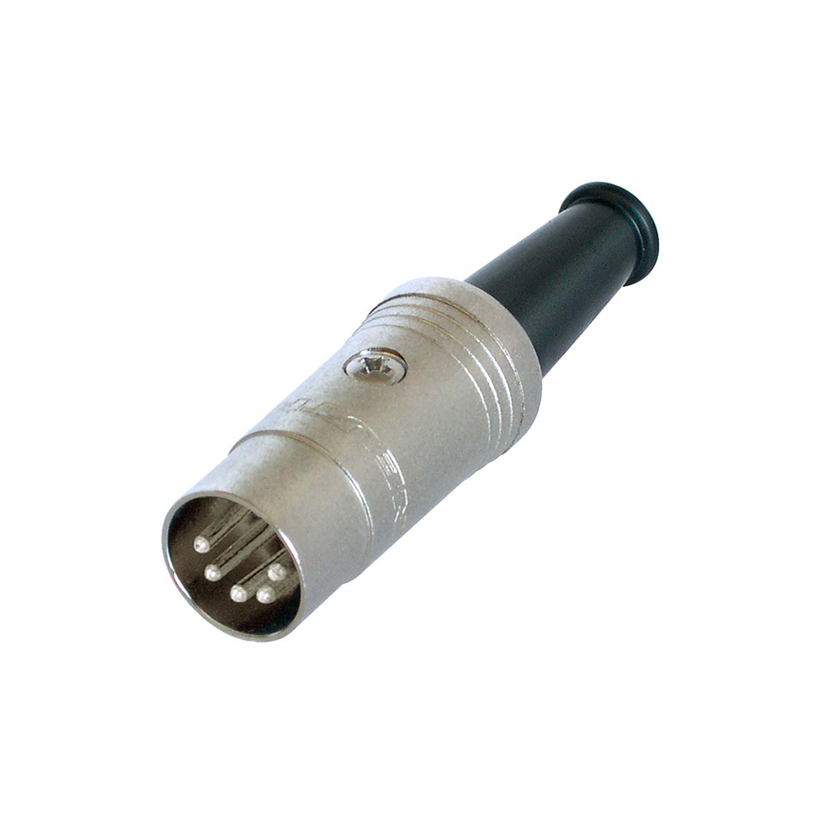 Neutrik 5-Pin Male DIN Connector, Ultra-Durable Zinc Alloy, Silver