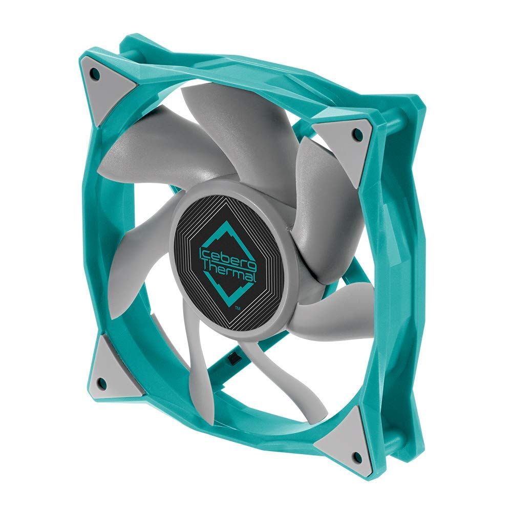 Iceberg Thermal IceGALE Xtra 120mm Fan - 12cm PC Fan - 3000rpm, 4-Pin PWM, Extreme Performance - Teal Blue