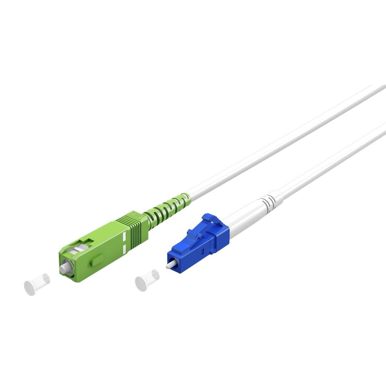 Goobay Optical Fiber Cable (FTTH), Singlemode (OS2) White