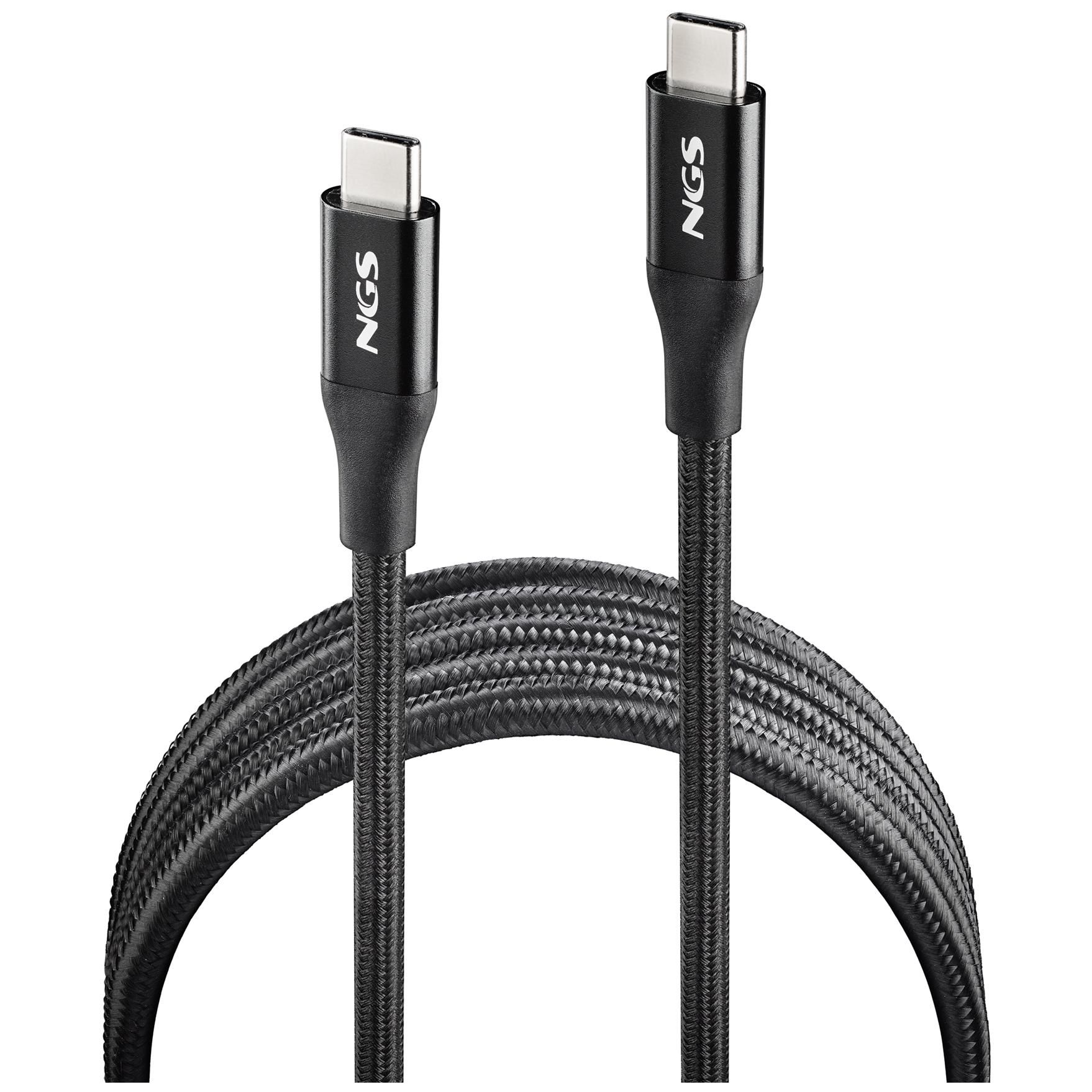 NGS KNOT 240W-2 USB-C Cable, 2m, Black