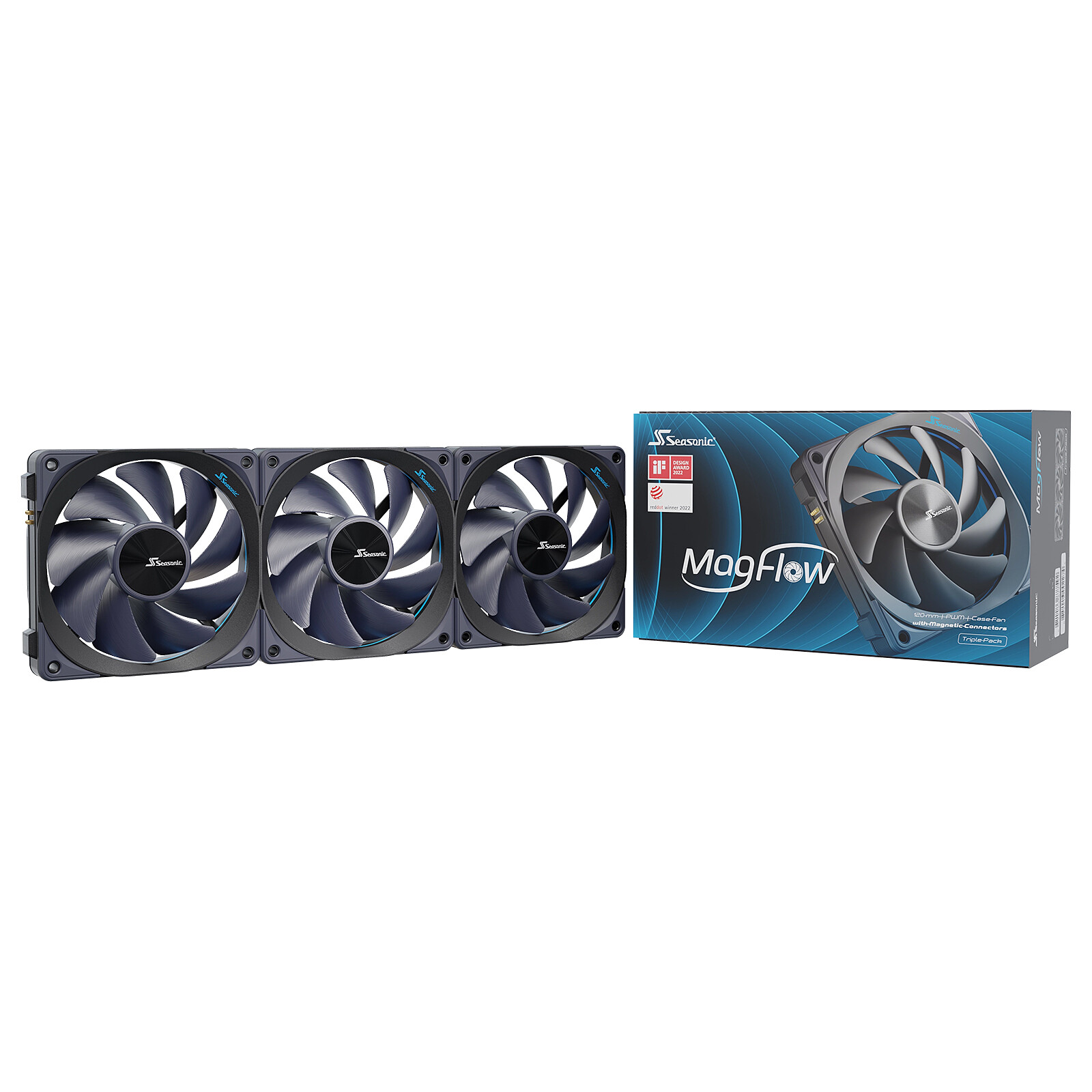 Seasonic MagFlow 120mm Fans (3-Pack)