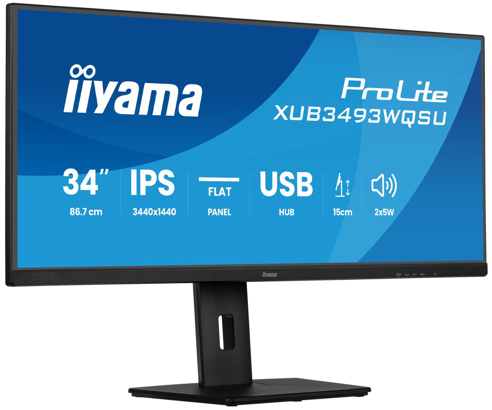 Iiyama ProLite XUB3493WQSU-B6 34-Inch LED Monitor UWQHD 120Hz IPS 1ms