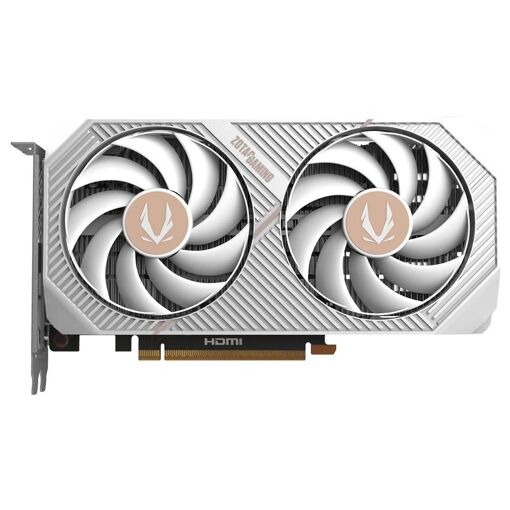 Carte graphique Zotac Gaming Twin Edge OC Edition Blanche - GeForce RTX 5050 - 8 Go GDDR6 - PCIe 5.0 x8 - 3 ports DisplayPort, HDMI