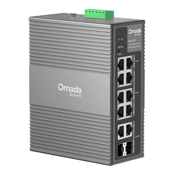 TP-Link Omada IES210GPP V1.6 Managed Switch - 6 x 10/100/1000 (PoE+) + 2 x 10/100/1000 (PoE++) + 2 x Combo SFP/RJ-45