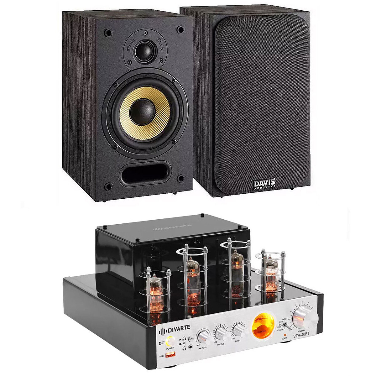 Divarte VTA-40BT + Davis Acoustics Ariane 1 Noir
